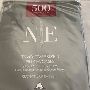 Noble Excellence Gray Pillowcases - 500 Thread Count